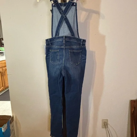 Cat & Jack Stretch Denim Classic Overalls Sz 14-16 New With Tags Girls - Picture 3 of 6
